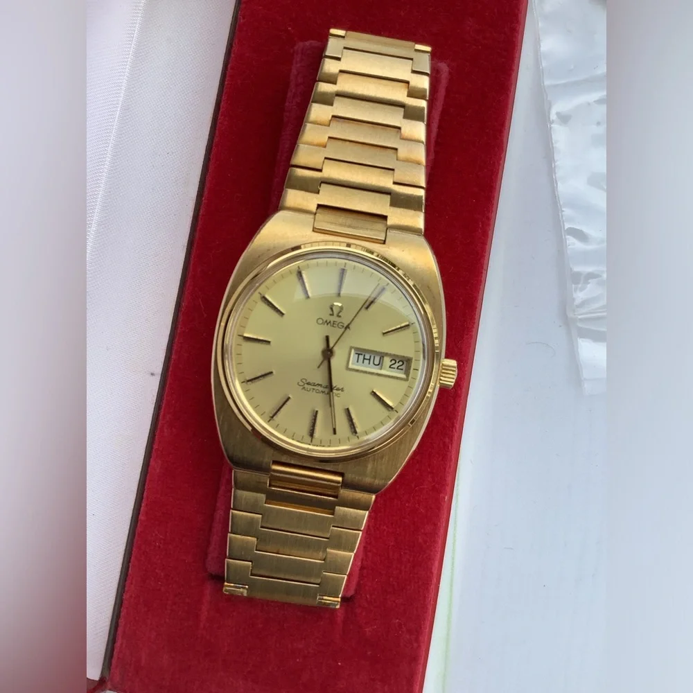 Mens AUTOMATIC OMEGA Gold Tone Day-Date Bracelet Watch ❤️‍🔥❤️‍🔥❤️‍🔥
